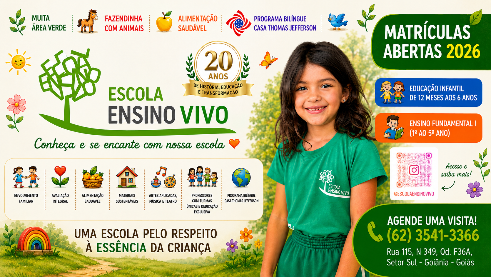 Conheça a Escola Ensino Vivo: Agende sua Visita WhatsApp: 62 3541-3366 Conheça a Escola Ensino Vivo: Agende sua Visita WhatsApp: 62 3541-3366